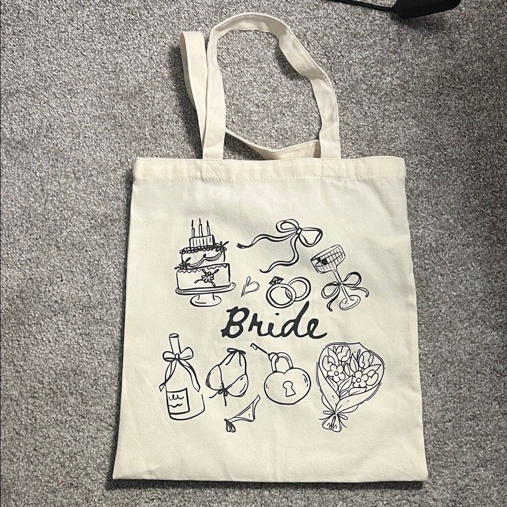 Bride Themed Cream Tote Bag